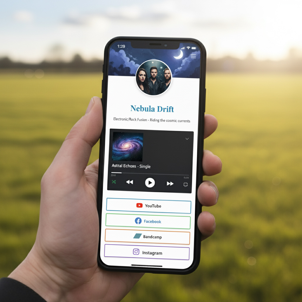 Get your free band, singer or DJ page.